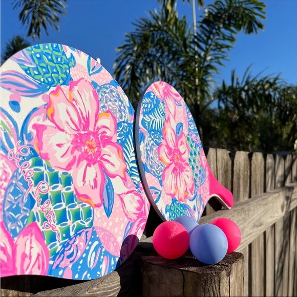 Paddle Ball Lilly Pulitzer GWP Beach Pool Summer Games Team Group Sports - Picture 4 of 4